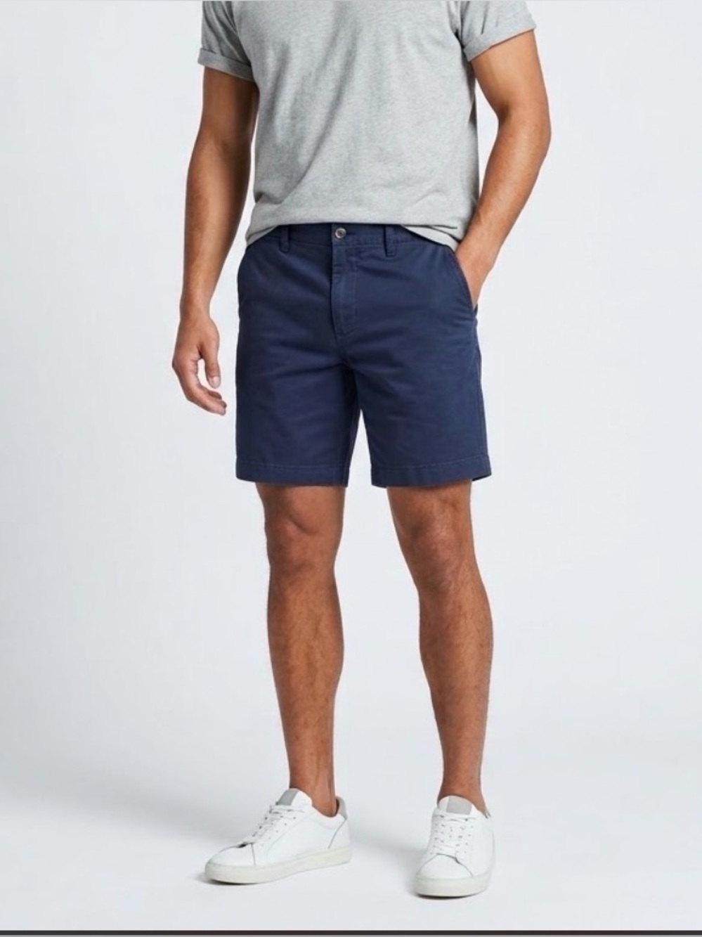Polo Ralph Lauren Mens Navy Blue Chino Shorts Size 33 Classic Preppy Ivy 9" Ins